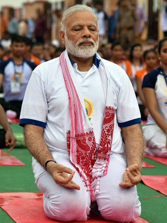 Modi ji doing yoga